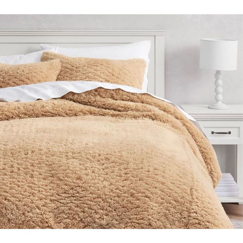 Pottery Barn Teen Cloud Faux Fur Duvet Cover F/Q